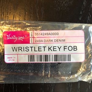 Thirty-one Dark Denim Wristlet Key Fob